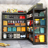 78" H Garage Shelving, 2500 LBS Heavy Duty Storage Shelves, Adjustable 5 Tier Metal Shelving Unit, Standing Shelf for Storage, Industrial Metal Utility Shelves for Workshop, Basement, Home Office Bezuny