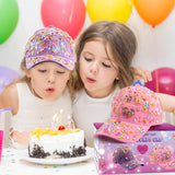 Christmas Gifts for Girls Decorate Your Own Baseball Cap with 12 Sheets Unicorn Gem Stickers, Fun Arts and Crafts Kit for Kids Age 4-12, 2PCS DIY Baseball Cap Birthday Gifts for Girls 4 5 6 7 8 9 10 Yoart