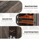 GarveeHome Farmhouse Sideboard Buffet Cabinet with Storage,Small Coffee Bar, Kitchen Storage Cabinet with Adjustable Shelf and 2 Barn Doors,for Living Room, Dining Room,Entryway，Rustic Oak GarveeHome