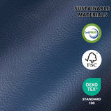 EONIX Dual Motor Lay Flat Power Lift Recliner Chair for Elderly, Electric Faux Leather Lift Chairs for Adults, 400lbs Heavy Duty Power Recliner Lift Sofa with Heat and Massage, Navy Blue EONIX