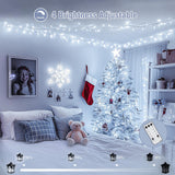 JMEXSUSS 168FT 600 LED White Christmas Lights Outdoor Waterproof with Remote Indoor Christmas String Lights Cool White Christmas Tree Lights Plug in for Room Wedding Holiday Christmas Decorations JMEXSUSS