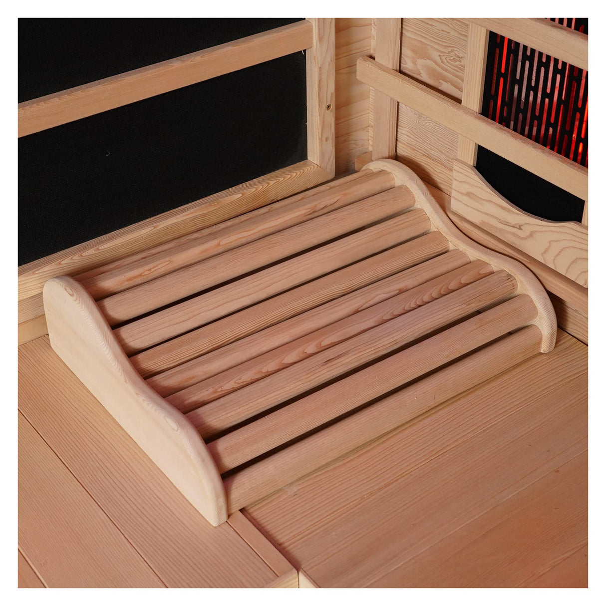 amocane Sauna Headrest, Wooden Sauna Pillow, Sauna Accessories for Infrared & Steam & Barrel Sauna Room for Recovery Wellness Relaxation (1, Hemlock) amocane