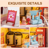 Wowood DIY Mini House Building Miniature Kit Milkbox, Miniature Lifestyle Bookshelf Decoration, Cute Craft Kits for Women or Girls 14+, Kawaii Gifts Hobbies for Crafters (Strawberry Milkbox) Wowood