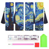 NUFTVI 4 PCS Diamond Art Bookmarks Van Gogh Starry Night, DIY Acrylic Diamond Painting Bookmarks Kits for Adult Reader and Crafts Lovers NUFTVI