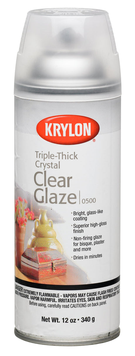 Krylon I00500A07 12-Ounce Triple Thick Clear Glaze Aerosol Spray,High-Gloss Krylon
