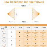 Lazy Daze Hammocks 10.5 FT Double 2 Person Caribbean Rope Hammock, Hand Woven Polyester Hammock with Spreader Bars, for Outside Outdoor Backyard Patio Poolside,450 LBS Capacity, Tan Lazy Daze Hammocks