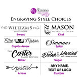 Custom Personalized Wooden Bamboo Kitchen Utensil Set - Engraved Spoon, Spatula, Spork - Housewarming Couples Gifts The Wedding Party Store