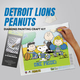 Sporticulture Snoopy Detroit Lions NFL Diamond Painting Craft Kit – Officially Licensed DIY Fan Art, Includes Pre-Sorted Gems, Stylus, Tray, and Instructions – Perfect for Framing and Display Sporticulture