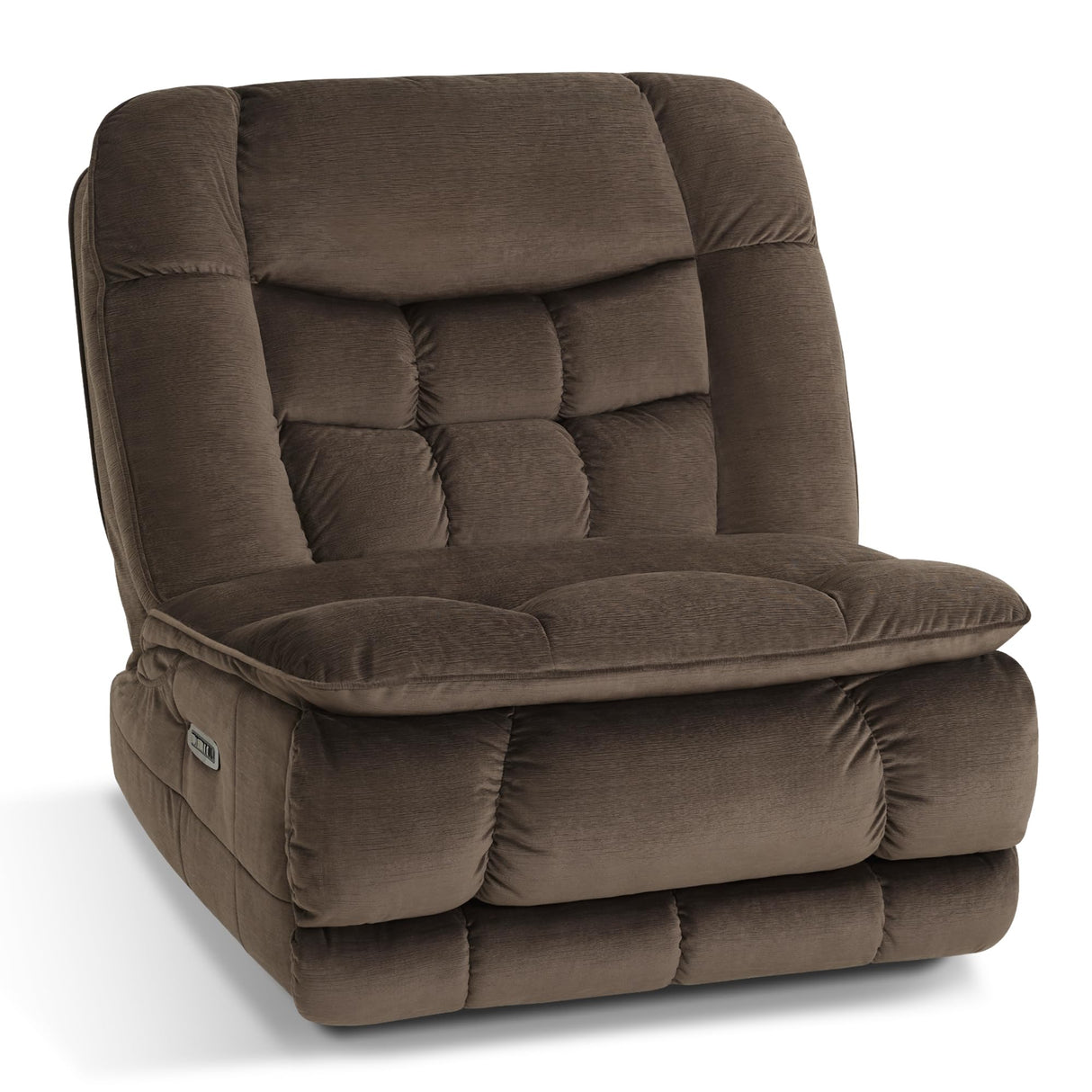MCombo Dual Motor Oversized Power Recliner Chair, 38.2'' Large Wide Seat, Rocker Recliner with LED Lighting, USB Ports, Perfect for Living Room, Office and Home Theater, Fabric PR607 (Coffee) MCombo