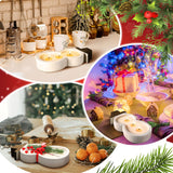 Conelist Wooden Dough Bowl Candles Christmas Candle Gifts Wooden Bowl Candle Farmhouse Bowl Candles for Wedding Birthday Christmas Gift Table Centerpiece Decor (Snowman, White) Conelist