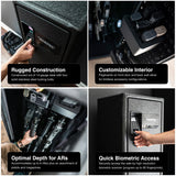 VAULTEK RS500i Compact Quick Access Biometric Rifle Safe with Modular Interior, ViSN Smart WiFi, Live Alerts, Auto-Open Door, & Anti-Theft Protection, Modular High Capacity Safe / ViSN RS500i VAULTEK