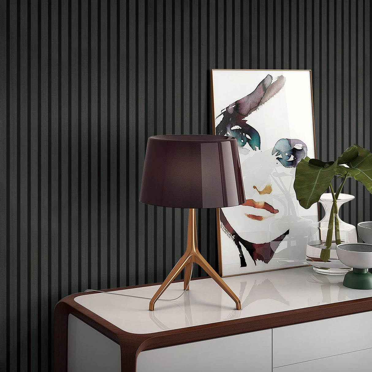 INNO STICKERS 3-Piece Wood Slat Wall Panel for Interior Wall Decor Noise Cancelling 94.5" x 11.4" Acoustic Decorative 3D Sound Absorbing Wall Paneling, Black Oak, 22.4 Sq.Ft INNO STICKERS