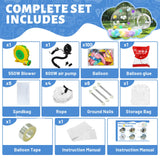 10FT Inflatable Bubble House, PVC Inflatable Balloon House for Kids and Adults with 100 Balloons Clear Bubble House Dome Inflatable with Blower& Pump for Birthday Outdoor Backyard Wedding Party Rental Heipigo