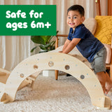 SPARK & WOW Activity Gym - 3-Piece Indoor Climber - Solid Wood - Gross Motor Activities for Infants and Toddlers SPARK & WOW