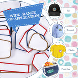 Juinte 140 Pieces Sublimation Patches Blank Hat Patches Sublimation Patches Blank for Hats Hat Patches Blank Patches for Clothes Hat Dress Patch (Black, Blue, Red, Khaki) Juinte