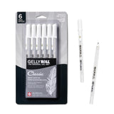 SAKURA Gelly Roll Gel Pens - Fine, Medium & Bold Tip Ink Pens for Journaling, Art, or Drawing - For Art Gifts, Holiday Gifts & DIY Projects - Classic White Ink - 05/08/10 Assorted Tip Sizes - 6 Pack SAKURA