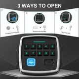 SAFEFEVER Gun Cabinet, 2 Rifle Gun Cabinet with 180-Degree Full Access Door, Gun Cabinets for Rifles and Shotguns with Removable Shelf, Shotgun Safe with Pistol Bags and Bullet Rack, Biometic Unlocked SAFEFEVER