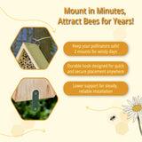 Wooden Bee House and Bee Hotel for Your Garden or Orchard, Attracts Pollinators: Mason Bee and Leafcutting Bees Vollenkor