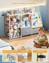 Twinkoo Kids Bookshelf and Toy Storage, Large 3 Tier Book Shelf for Kids Rooms, Sling Baby Bookcase with Stuffed Animal Storage, Toddler Montessori Bookshelf for Nursery, Playroom, Kindergarten Twinkoo