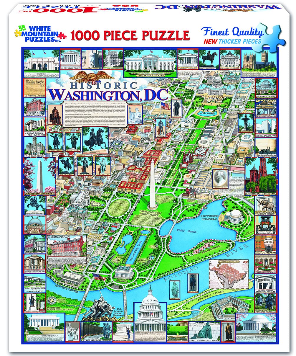 White Mountain Puzzles Washington DC - 1000 Piece Jigsaw Puzzle White Mountain
