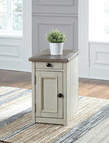 Signature Design by Ashley Ashley Furniture Signature Design-Bolanburg Chairside End Table, 14"W x 24"D x 23"H, Whitewash Signature Design by Ashley