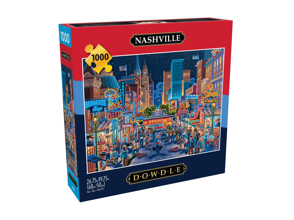 Buffalo Games - Eric Dowdle - Nashville - 1000 Piece Jigsaw Puzzle for Adults -Challenging Puzzle Perfect for Game Nights - Finished Size is 26.75 x 19.75 Buffalo Games