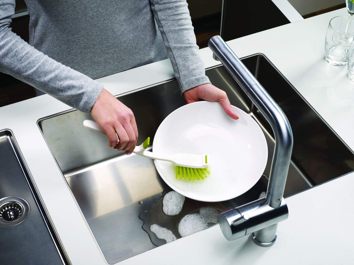 Joseph Joseph Edge Dish Brush with Integrated Sink Rest, Grey Joseph Joseph