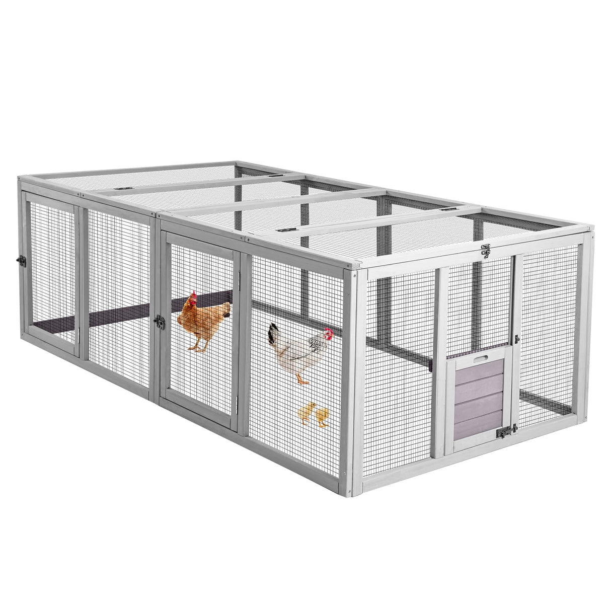 Chicken Coop Run Extension Large Hen House for Chickens,Ducks,Rabbits GUTINNEEN