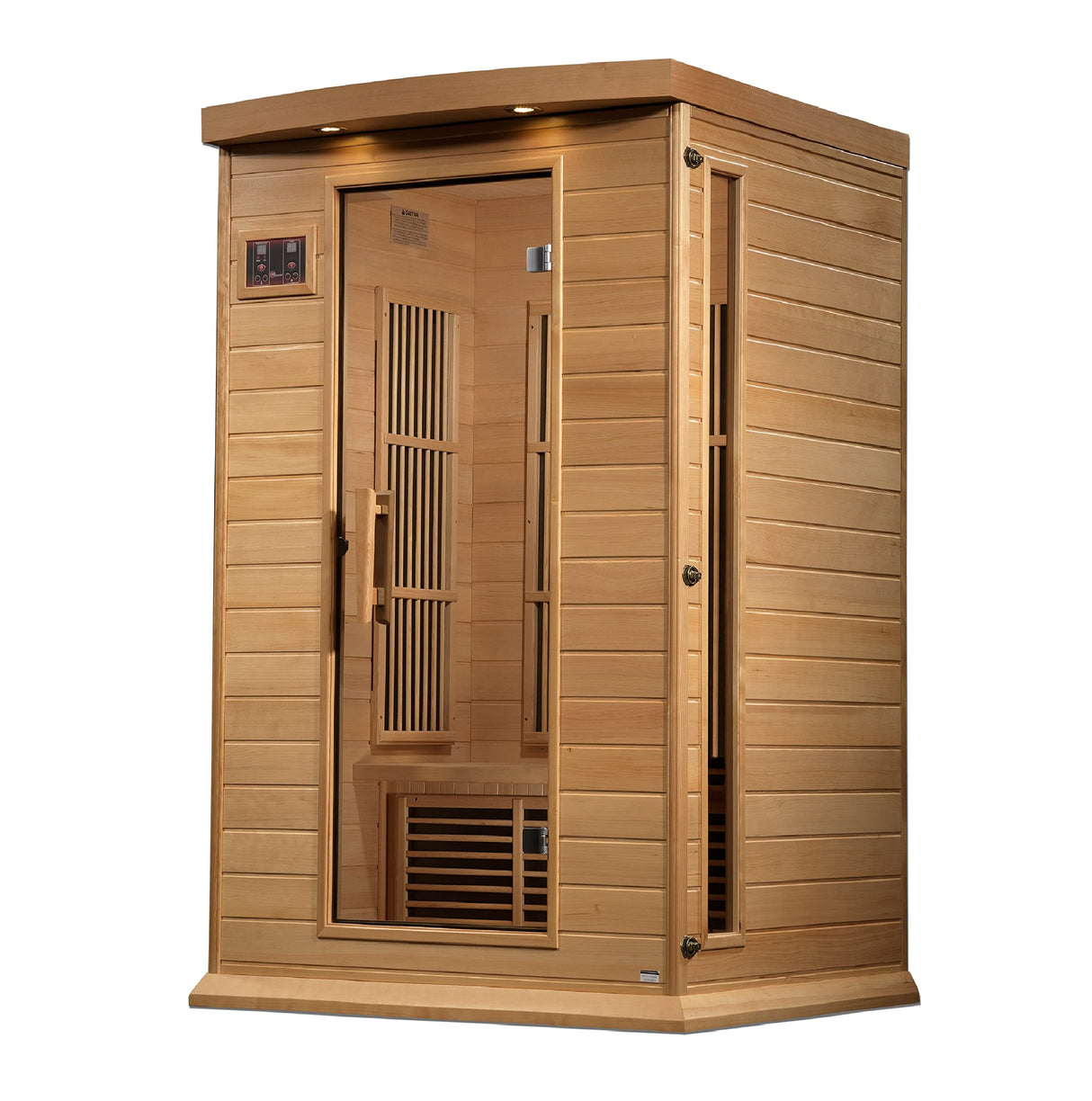 DYNAMIC SAUNAS Maxxus MX-K206-01 Elite 2-Person Near Zero EMF (Under 2 MG) FAR Infrared Sauna, (Canadian Hemlock) Curb Side Delivery DYNAMIC SAUNAS