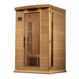 DYNAMIC SAUNAS Maxxus MX-K206-01 Elite 2-Person Near Zero EMF (Under 2 MG) FAR Infrared Sauna, (Canadian Hemlock) Curb Side Delivery DYNAMIC SAUNAS