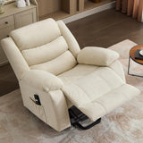 Korser Oversized Power Lift Recliner for Elderly, Electric Recliner Chairs with Massage and Heat, Extra Wide Recliner with Side Pockets, Reclining Chair for Living Room (Cashmere, Beige) Korser