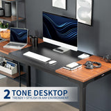 VIVO Premium Electric 71 x 30 inch Height Adjustable Memory Stand Up Desk, Black 4-Leg Quad Motor Frame, Black and Dark Walnut Table Top, DESK-KIT-F10BD VIVO