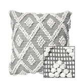 Lush Decor Adelyn Decorative Throw Pillow Cover, 20" W x 20" L, Gray - Square Pillow - Gray Diamond Pillow - Textured Pillows - Hygge Decor - Farmhouse Throw Pillows For Bed, Couch, Or Chair Lush Decor