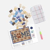 ROCKY&CHAO Latch Hook Kits Home Rug for Home Decoration 60 x 40 cm, DIY Latch Hook Kits, Rug Making Kit for Adults and Kids 23.6"x15.7", Birthday Gifts for Woman(Home) ROCKY&CHAO