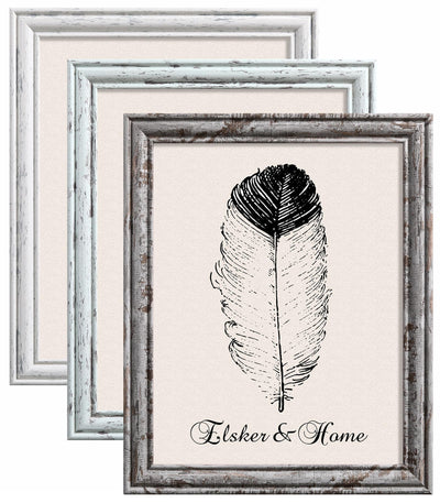 ELSKER&HOME 11 x 14 Picture Frame Set of 3, Rustic Farmhouse Distressed Retro Style Photo Frame for Wall Mounting and Tabletop,Wooden Frame for Gifts