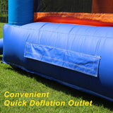 16FT Commercial Kids Bounce House with Blower, 100% PVC Inflatable Kids Jumper Bounce House with 2 Slides, Ball Pit, Tunnels, Climbing, 6 in 1 Bounce House Obstacle Course 16x12x10ft Inflantteble