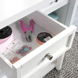 Sauder Craft Pro Series Work Table/ pantry cabinets, White finish Sauder