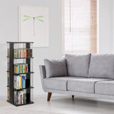 Atlantic Typhoon Media Storage Spinner, Engineered Wood, Space-Saving 360-Degree Rotation, Organize & Protect Prized Media & Memorabilia Collections, PN 82635716 – Espresso Atlantic