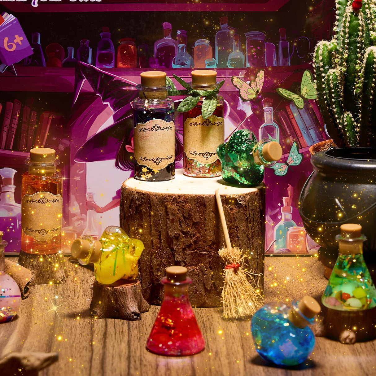 QLRR Mystery Mix Potion Craft Kits for 6 7 8 9 10 11 12+ Year Old Girls DIY Best Birthday Gift for Girls & Boys ，Mix 24 Fairy Bottles Potion Gifts Kids 6-8 Year Old Girl Birthday Gift QLRR
