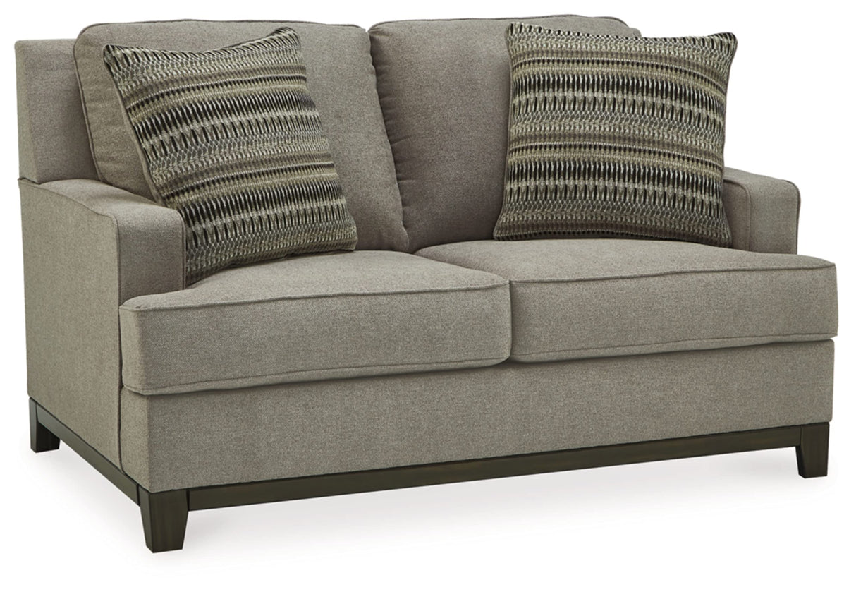 Signature Design by Ashley Kaywood Modern Loveseat with Accent Pillows, Gray Signature Design by Ashley