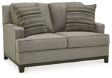 Signature Design by Ashley Kaywood Modern Loveseat with Accent Pillows, Gray Signature Design by Ashley