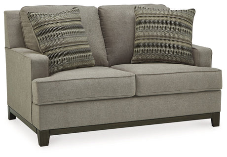 Signature Design by Ashley Kaywood Modern Loveseat with Accent Pillows, Gray Signature Design by Ashley