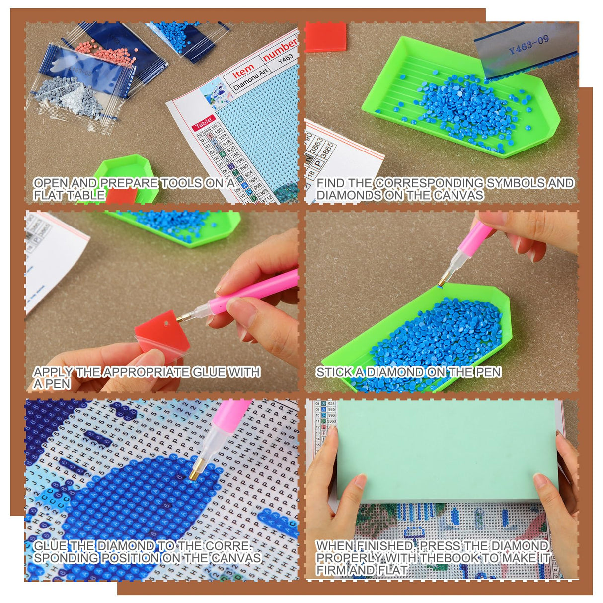 Yeaqee 4 Pcs Diamond Art Kits DIY Painting for Adult Aesthetic Wall Diamond Crafts Aesthetic Room Decor Cute Painting Pictures 5d Craft Wall Decor for Home 10 x 11.8''(Scenery) Yeaqee