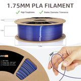 LOVOON pla Filament 1.75mm Color Shift, 3D Printers Filament New Black/Blue/Purple Gradient, Color Changing by Length pla,Halloween,3D Printer and 3D Pen Compatible,1KG(2.2lbs)/Spool LOVOON