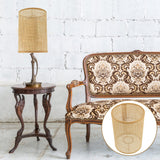 DOITOOL 2Pcs Rattan Drum Lamp Shade Replacement E27/E14 Chandelier Lampshade Natural Woven Cylinder Light Cover Table Lamp Cover for Chandeliers Floor Table Lamps DOITOOL