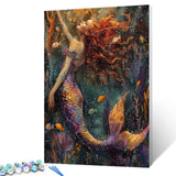 Tucocoo Abstract Mermaid Paint by Numbers for Adultss Beginner Beauty Painting Kits for Adults DIY Acrylic Painting Paint by Numbers Kits on Canvas Home Wall Decor 16x20Inch Frameless Tucocoo