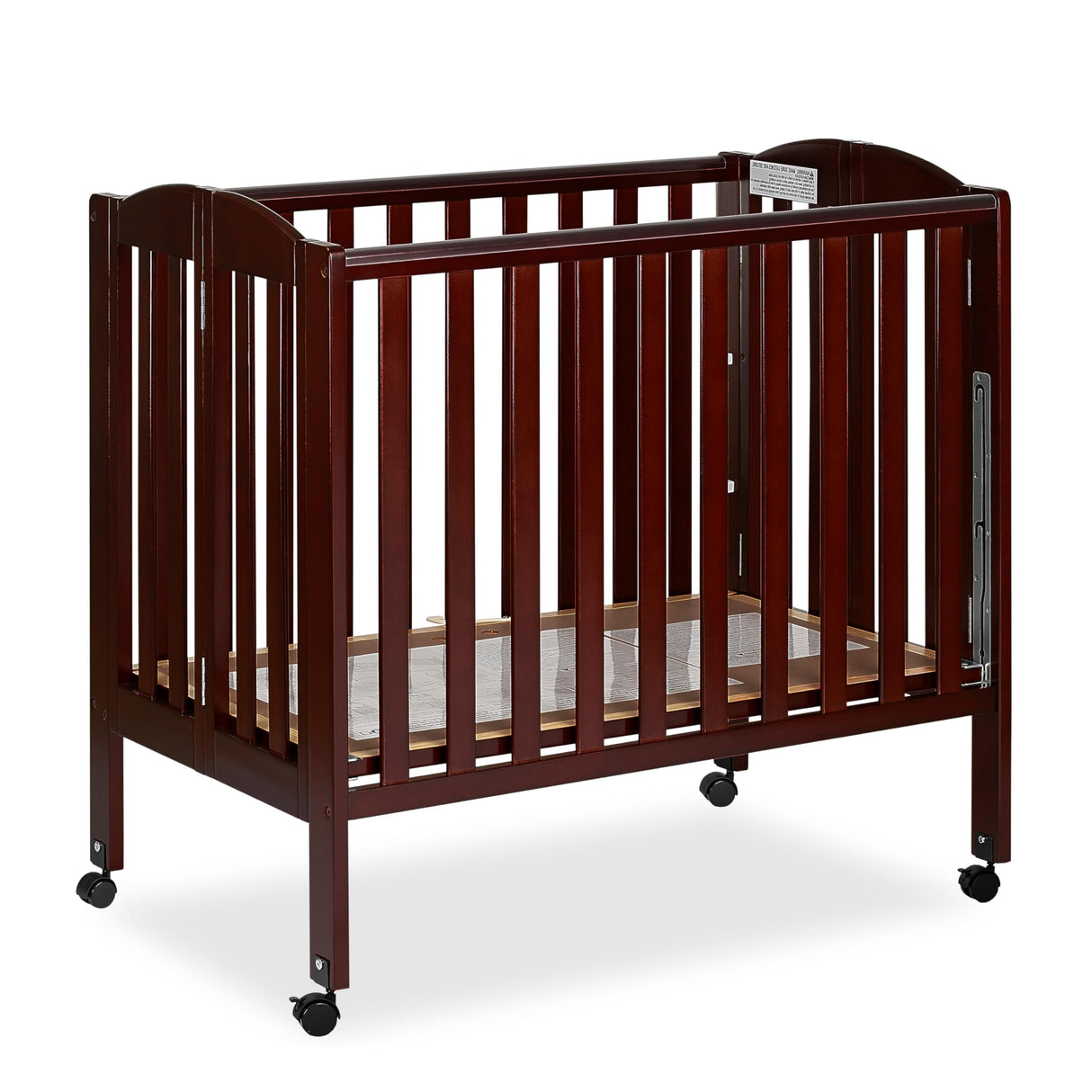 Dream On Me 3 in 1 Portable Folding Stationary Side Crib in Espresso, Greenguard Gold Certified , 41x26x40 Inch (Pack of 1) Dream On Me