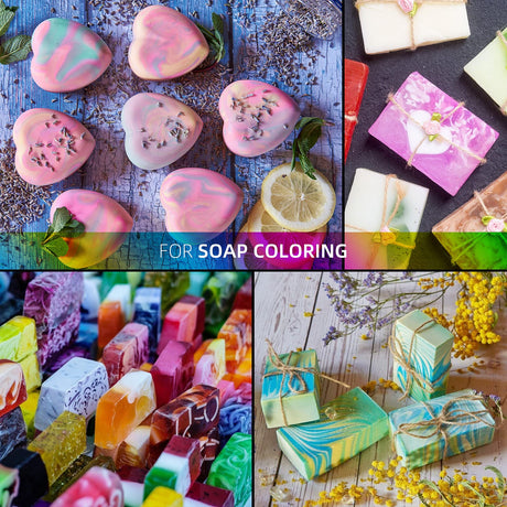 20 Colors Bath Bomb Soap Dye - Wayin Liquid Based Soap Colorant, Food Grade Coloring, Skin Safe, Vibrant Neon Soap Coloring for Soap Making DIY, Bath Bomb Supplies Kits, Bath Salt Crafting, Slime Dye Wayin