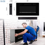 Xbeauty 30 inch Wall Mounted Recessed Electric Fireplace Insert, Flush Mount Linear Fireplace, Ultra-Thin Lightweight LED Fireplace Heater, Fit 2x4&2x6 Stud w/Touch Screen,Remote Control,1500W,Black Xbeauty