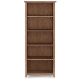 SIMPLIHOME Amherst SOLID WOOD 30 Inch Wide Transitional 5 Shelf Bookcase in Rustic Natural Aged Brown, for The Living Room, Study Room and Office SIMPLIHOME